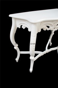 chateau white console table