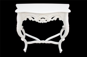 chateau white console table